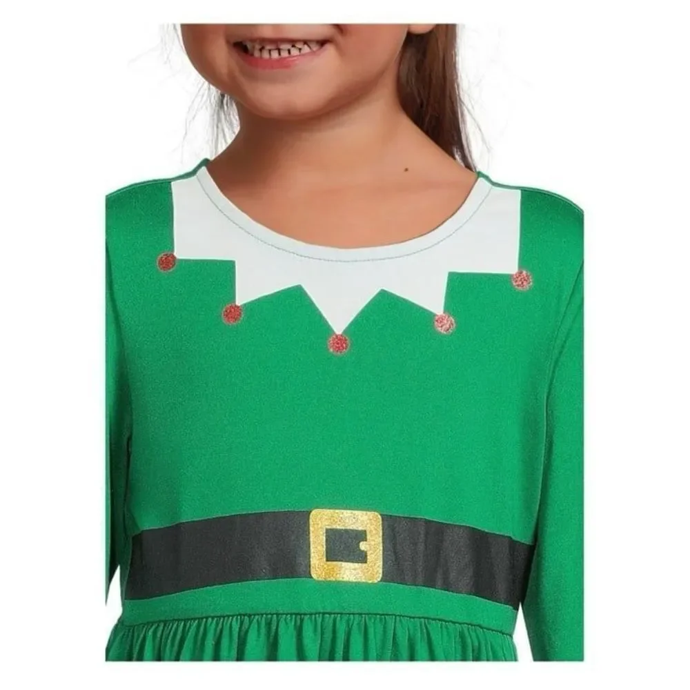 Holiday Toddler Girls Elf Dress with Hat, 2-Piece 18 month